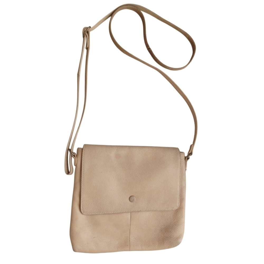 Day & Mood Malou Maxi Neutral Taupe 100% Leather Crossbody Bag